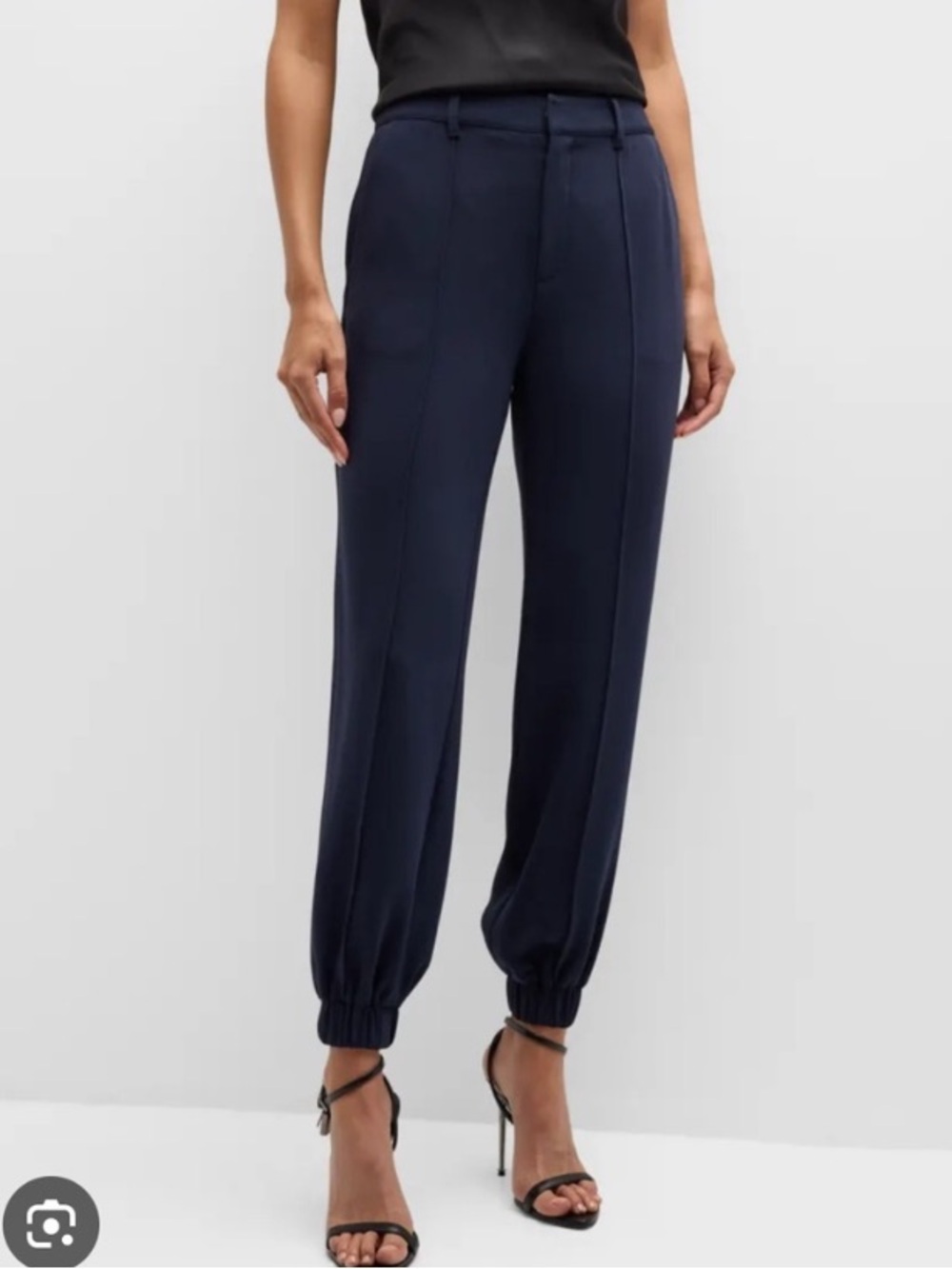 cinq a sept Navy Tabitha Crepe Jogger Pants SZ 10 EUC